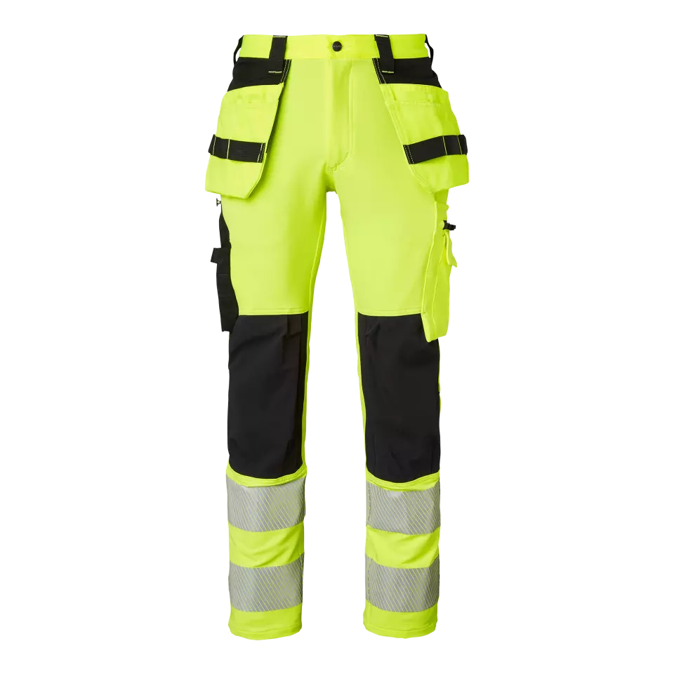 Top Swede 1000883982, Craftsmen Trousers High-Visibility, High Vis Yellow/Black, image 1, gallery thumbnail