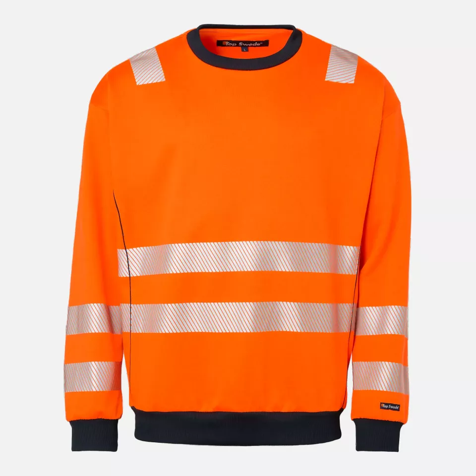 Top Swede 1000740811, High-Visibility Sweatshirt, High Vis Orange/Black, image 1, gallery thumbnail
