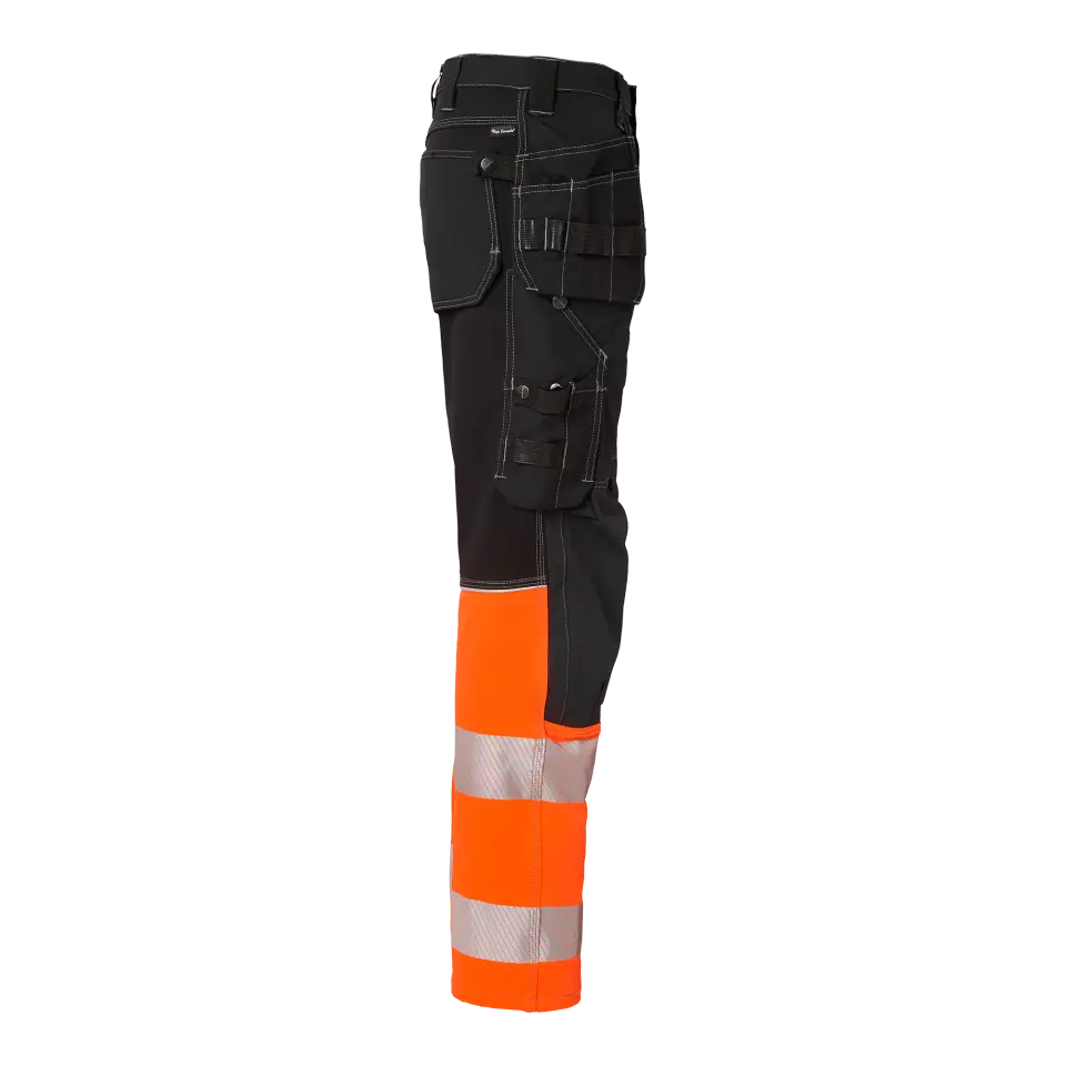 Top Swede 1000882918, Craftsmen Trousers High-Visibility, Black/High Vis Orange, image 3, gallery thumbnail