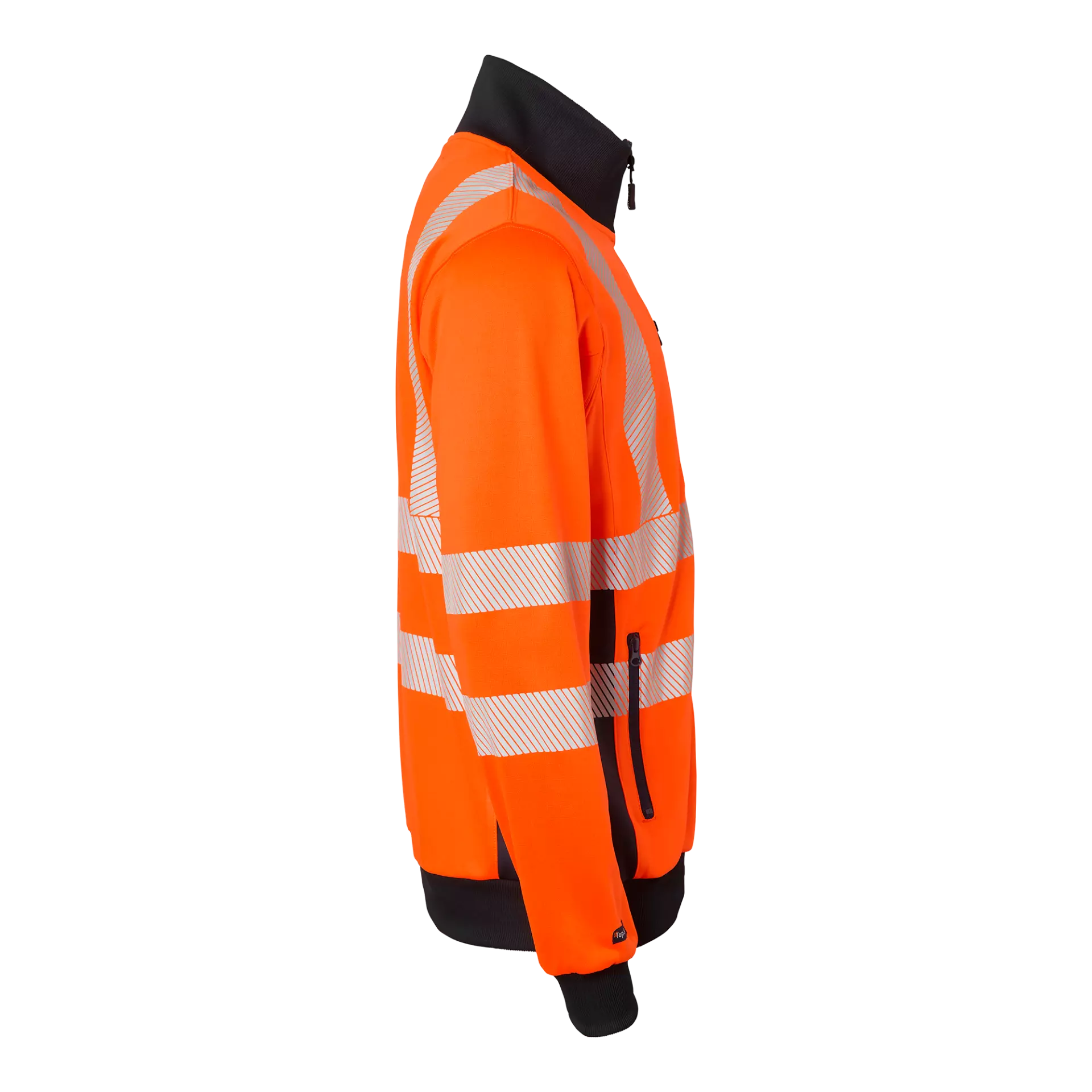 Top Swede 1000712991, High-Visibility Sweat Jacket, High Vis Orange/Navy, image 3