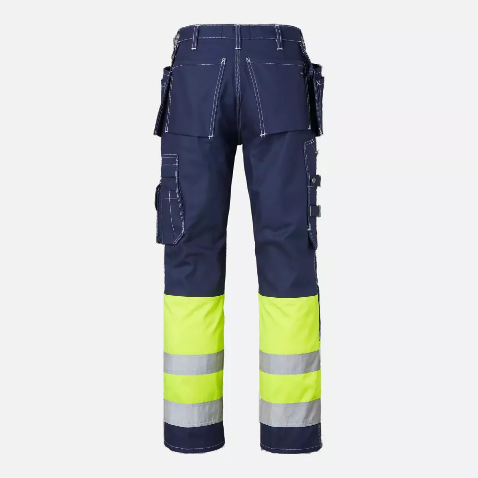 Top Swede 1000857960, Craftsmen Trousers High-Visibility, Navy/High Vis Yellow, image 2, gallery thumbnail