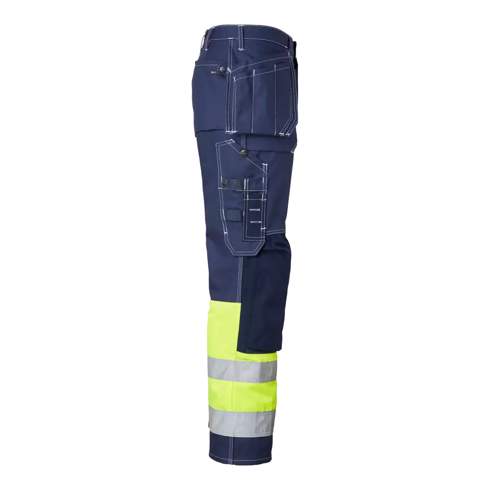 Top Swede 1000857960, Craftsmen Trousers High-Visibility, Navy/High Vis Yellow, image 3, gallery thumbnail