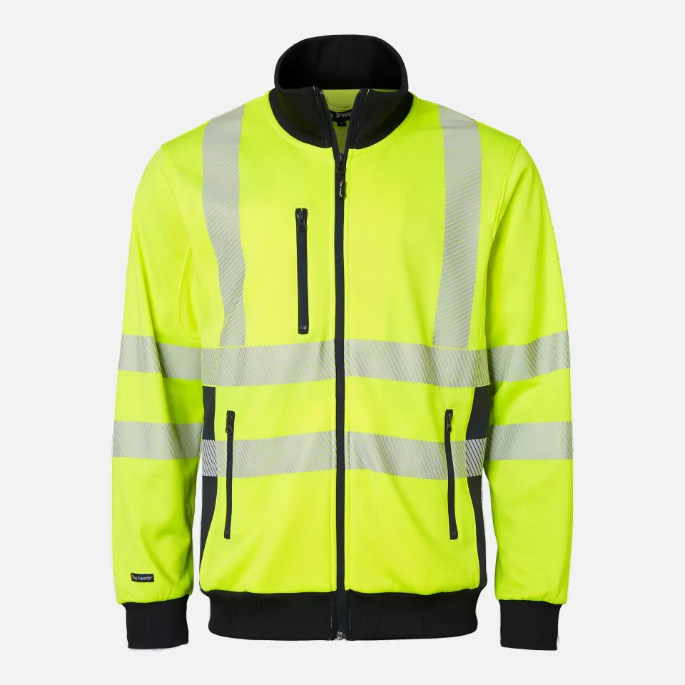 Top Swede 1000712983, Warnschutz-Sweatjacke, Leuchtgelb/Marine, image 1, gallery thumbnail
