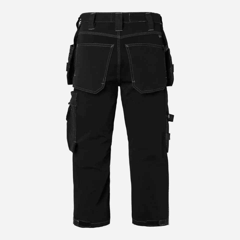 Top Swede 1000880001, Craftsmen 3/4 Trousers, Black, image 2, gallery thumbnail