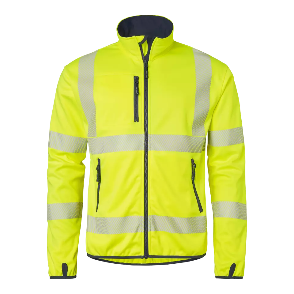 Top Swede 1000985983, Warnschutz-Softshelljacke, Warnschutz-Gelb/Marine