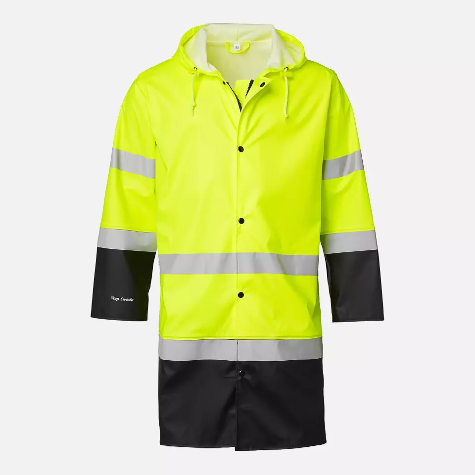 Top Swede 1000733982, High-Visibility Rain Coat, Yellow/Black, image 1, gallery thumbnail