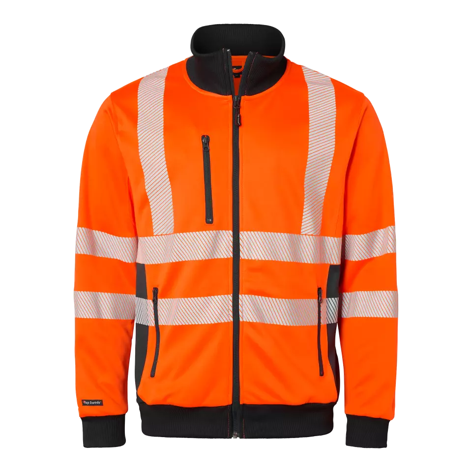 Top Swede 1000712991, Warnschutz-Sweatjacke, Warnorange/Marine, image 1, gallery thumbnail