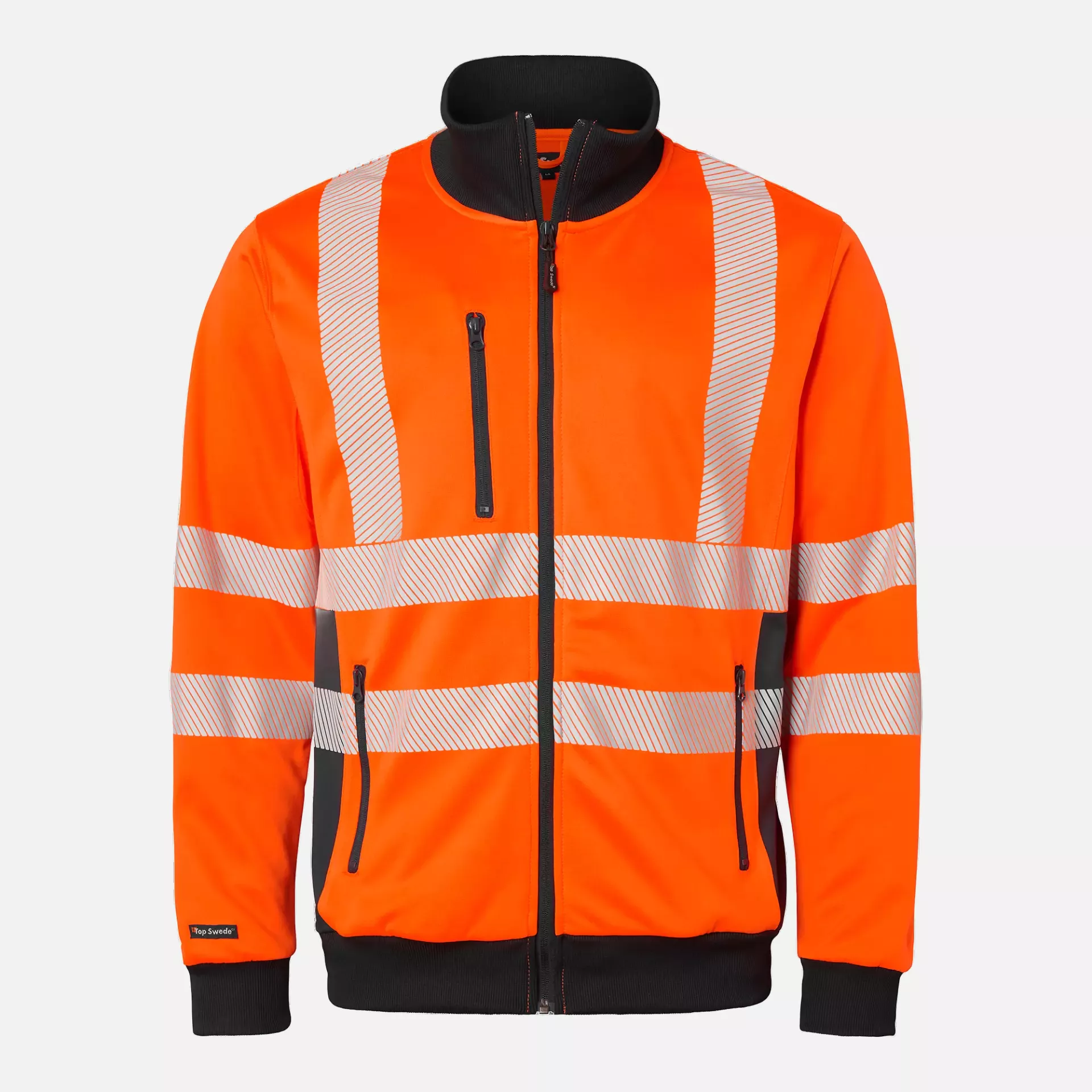 Top Swede 1000712991, Warnschutz-Sweatjacke, Warnorange/Marine, image 1