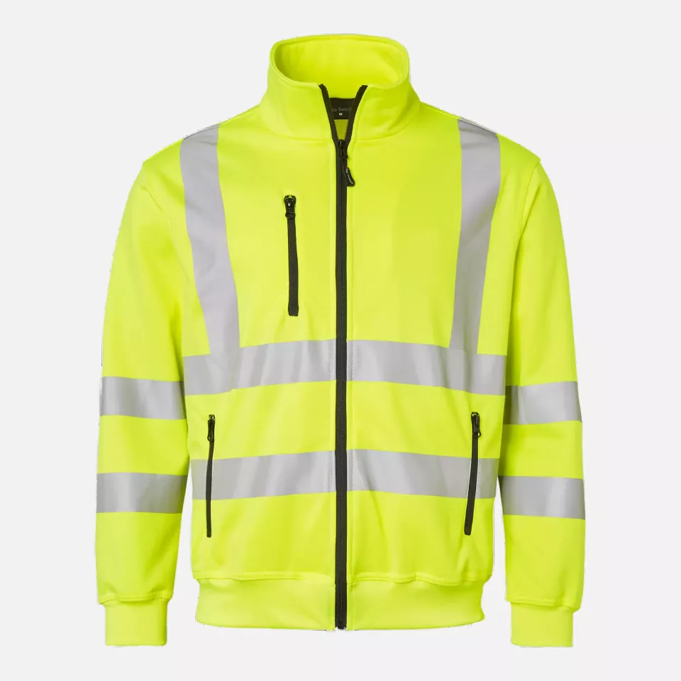 Top Swede 1000727712, High-Visibility Sweat Jacket, High Vis Yellow, image 1, gallery thumbnail