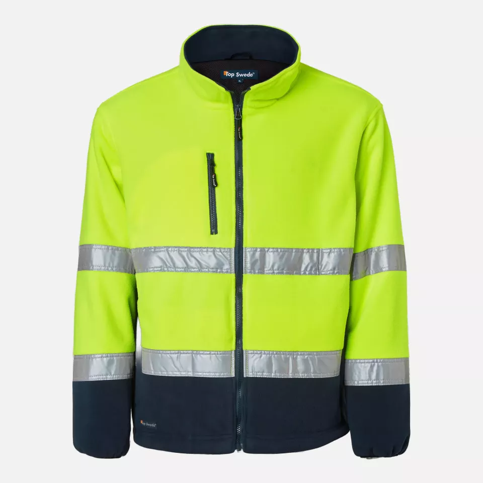 Top Swede 1000859983, Warnschutz-Fleecejacke, Gelb/Marine, image 1, gallery thumbnail