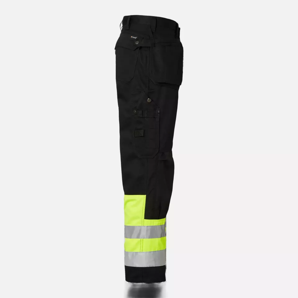 Top Swede 1000825914, Craftsmen Trousers High-Visibility, Black/High Vis Yellow, image 3, gallery thumbnail