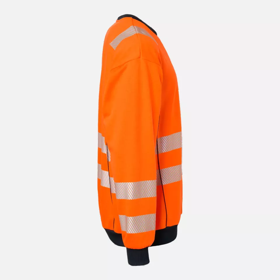Top Swede 1000740811, High-Visibility Sweatshirt, High Vis Orange/Black, image 3, gallery thumbnail