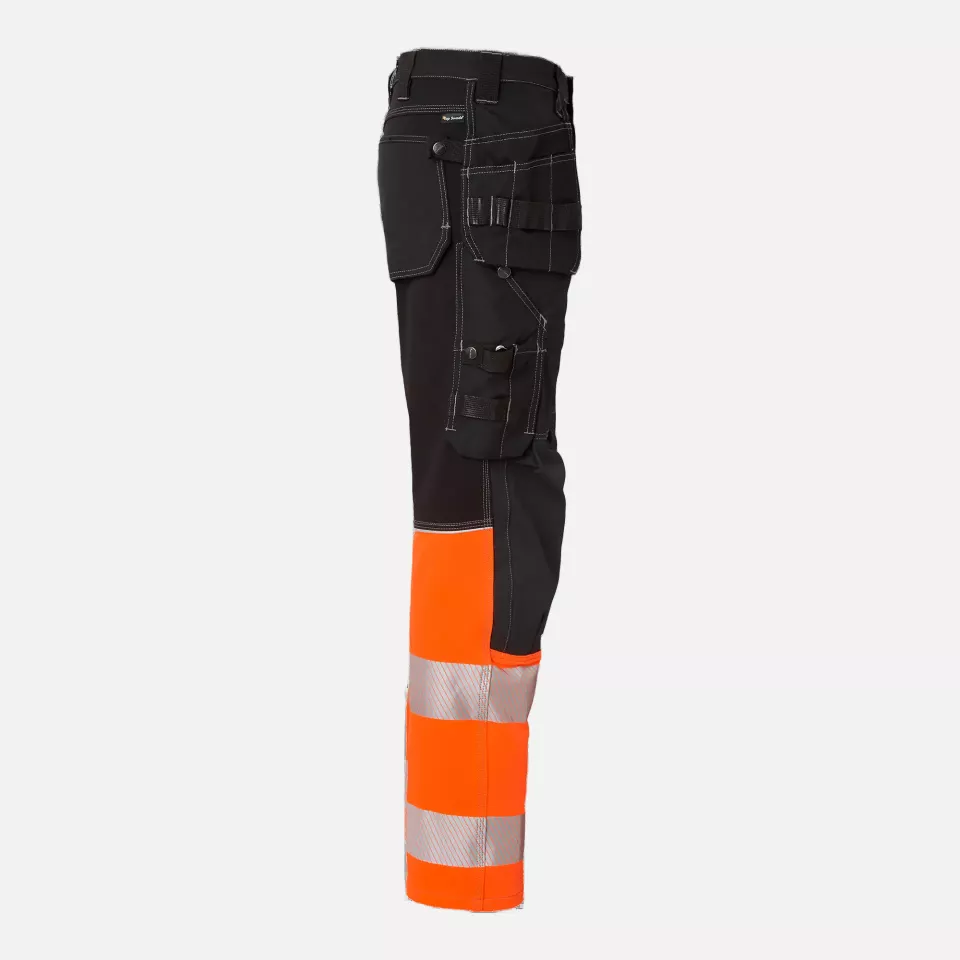 Top Swede 1000882918, Craftsmen Trousers High-Visibility, Black/High Vis Orange, image 3, gallery thumbnail