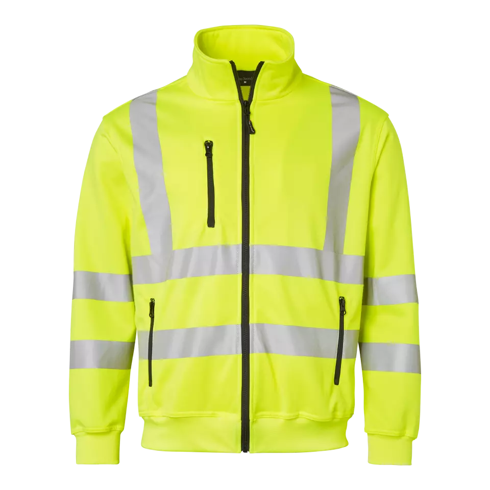 Top Swede 1000727712, High-Visibility Sweat Jacket, High Vis Yellow, image 1, gallery thumbnail