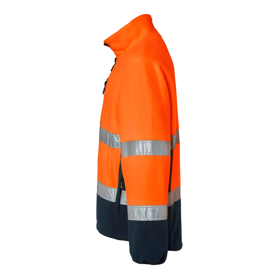 Top Swede 1000859991, High-Visibility Fleece Jacket, Orange/Navy, image 4, gallery thumbnail