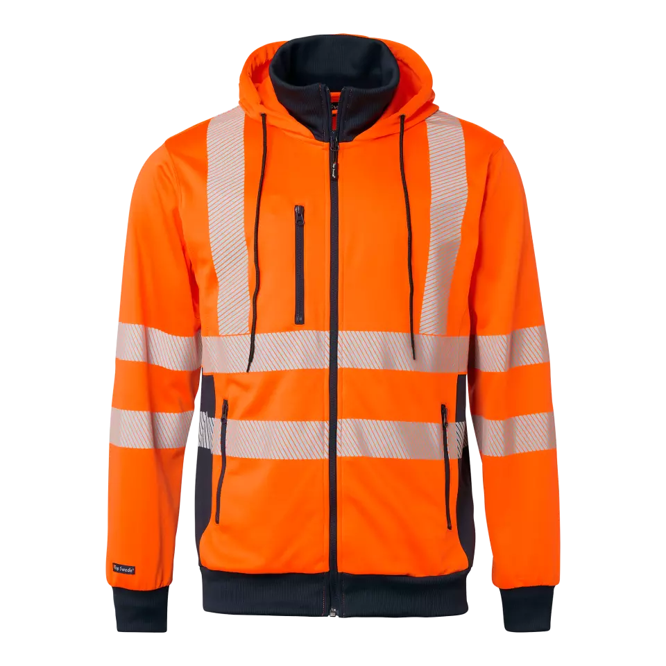 Top Swede 1000728991, High-Visibility Sweat Jacket, High Vis Orange/Navy, image 1, gallery thumbnail