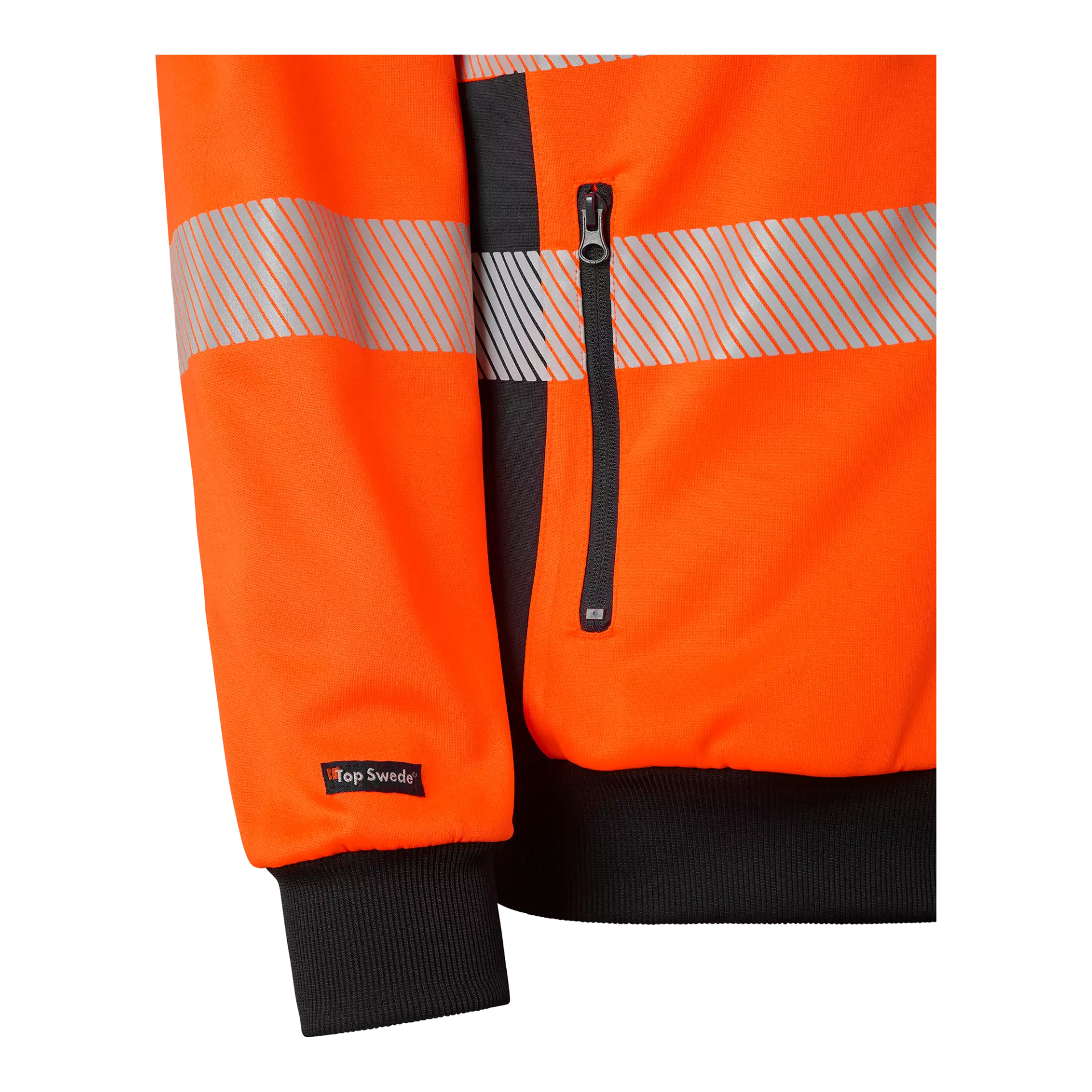Top Swede 1000712991, Warnschutz-Sweatjacke, Warnorange/Marine, image 5