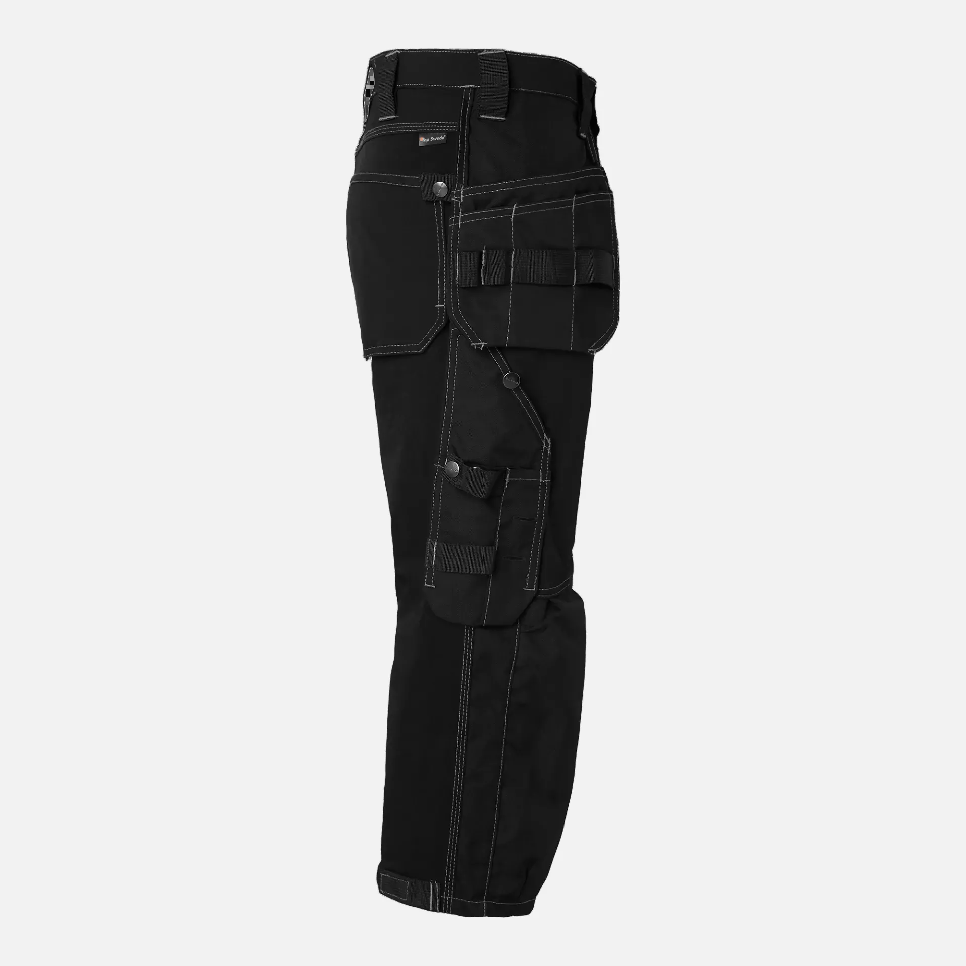 Top Swede 1000880001, Craftsmen 3/4 Trousers, Black, image 3