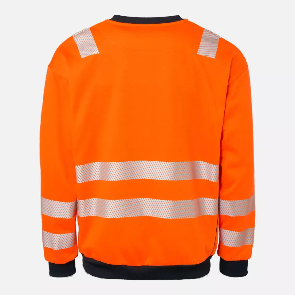 Top Swede 1000740811, High-Visibility Sweatshirt, High Vis Orange/Black, image 2, gallery thumbnail