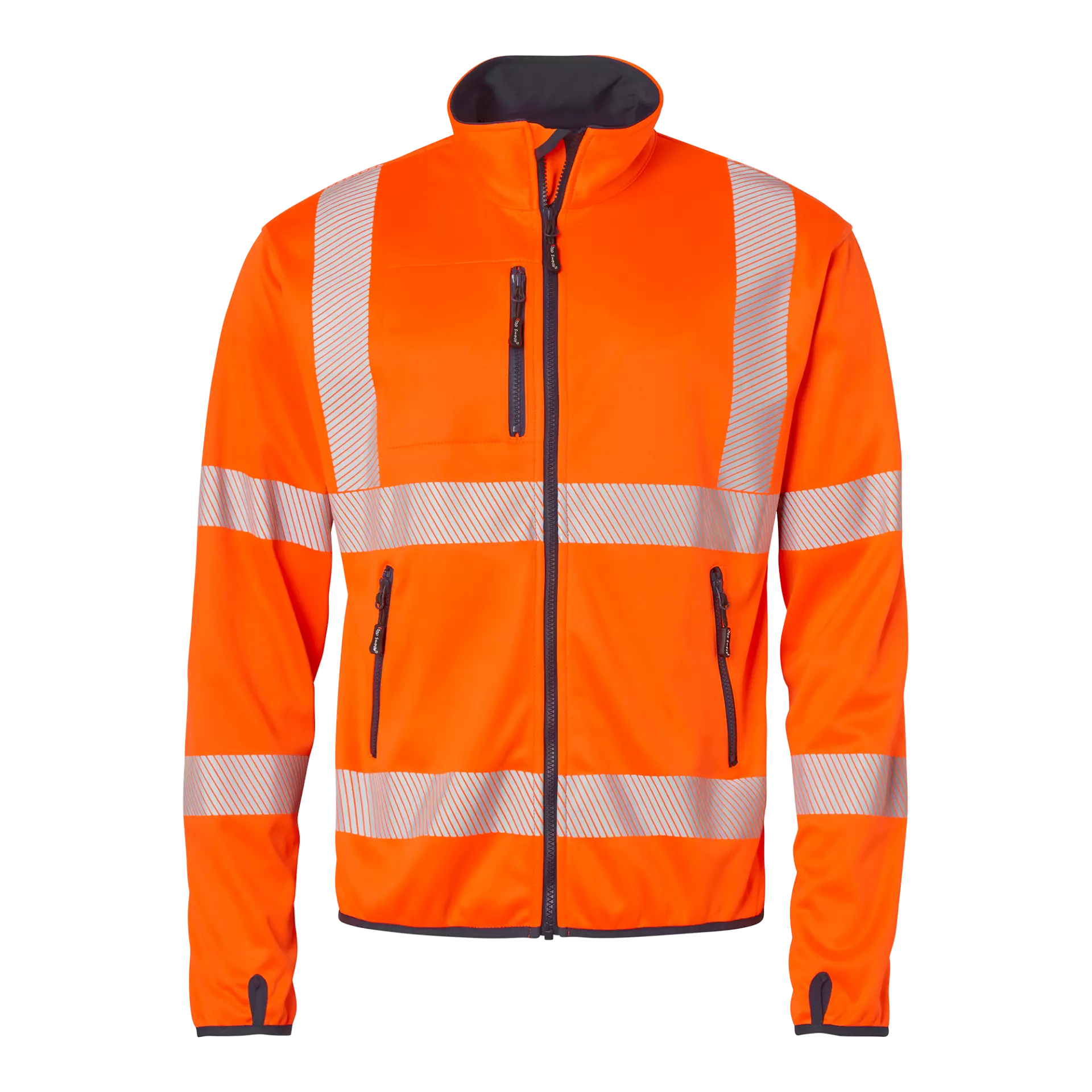 Top Swede 1000985991, High-Visibility Softshell Jacket, High Vis Orange/Navy