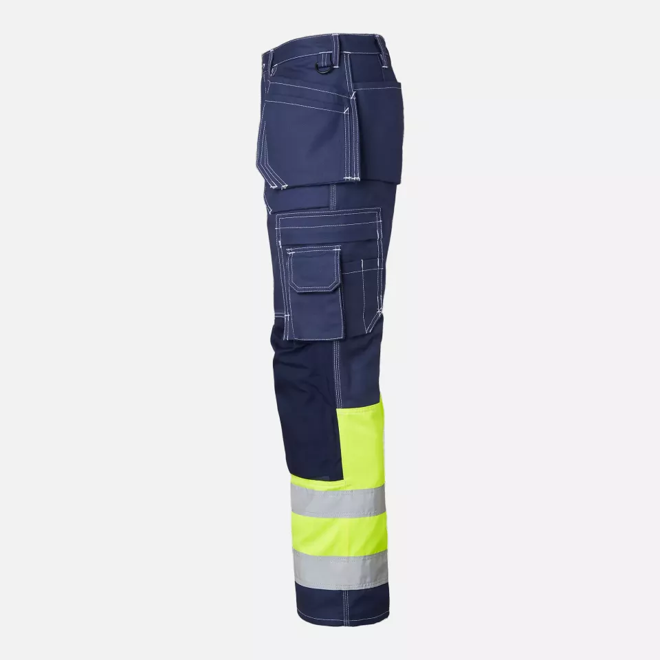 Top Swede 1000857960, Craftsmen Trousers High-Visibility, Navy/High Vis Yellow, image 4, gallery thumbnail