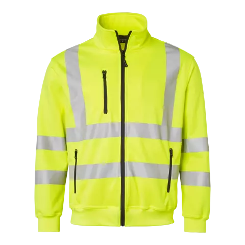 Top Swede High-Visibility Sweat Jacket, High Vis Yellow