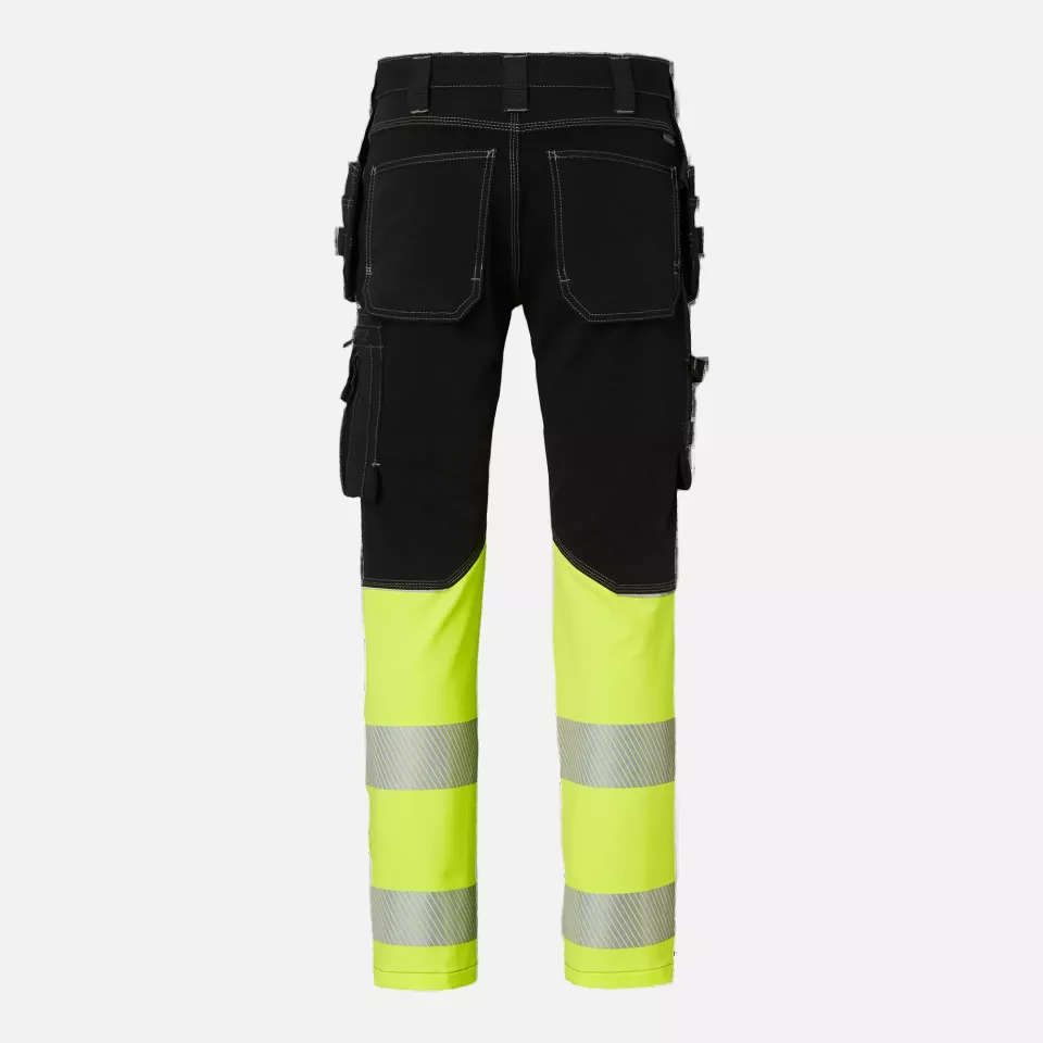 Top Swede 1000882914, Craftsmen Trousers High-Visibility, Black/High Vis Yellow, image 2, gallery thumbnail