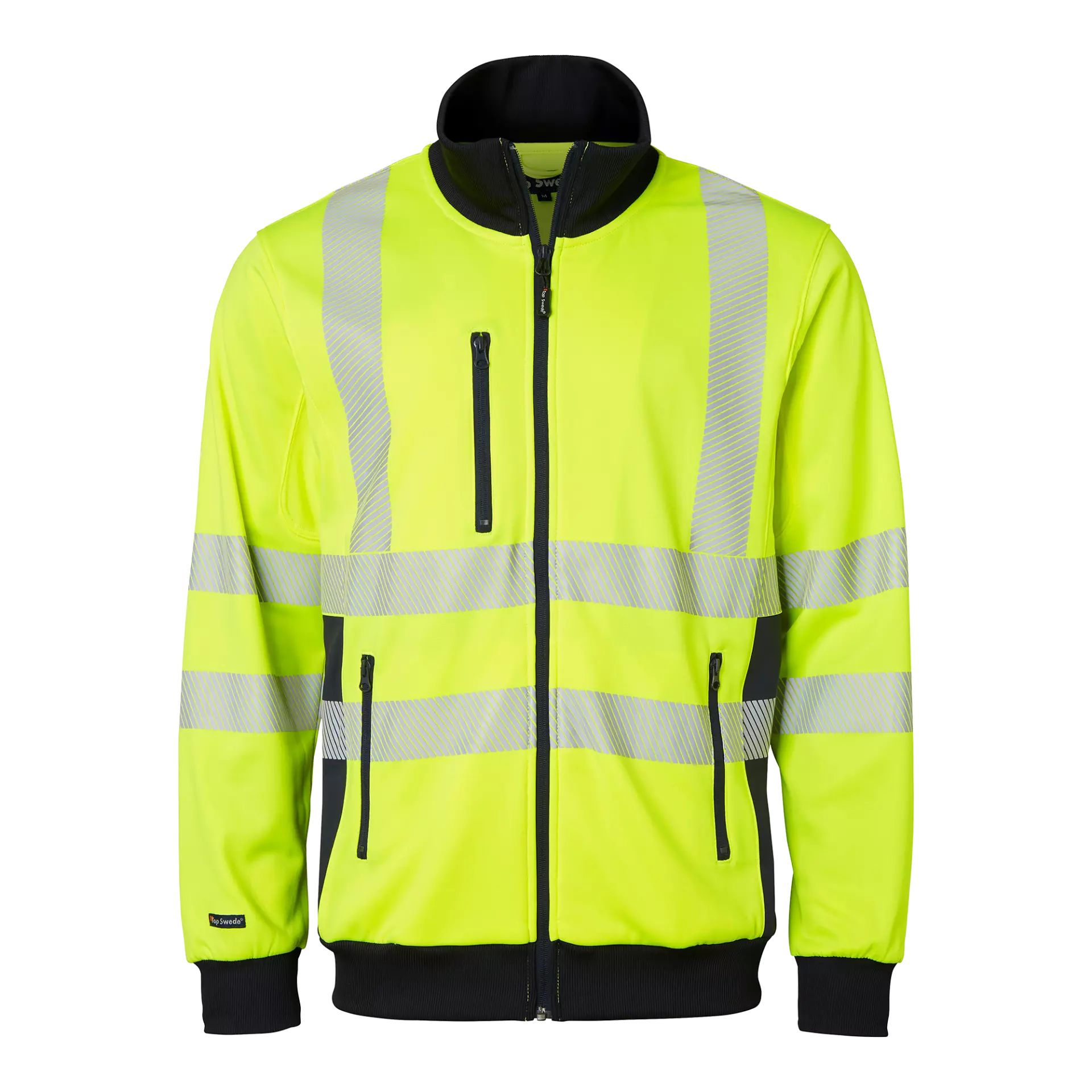 Top Swede 1000712983, Warnschutz-Sweatjacke, Leuchtgelb/Marine, image 1