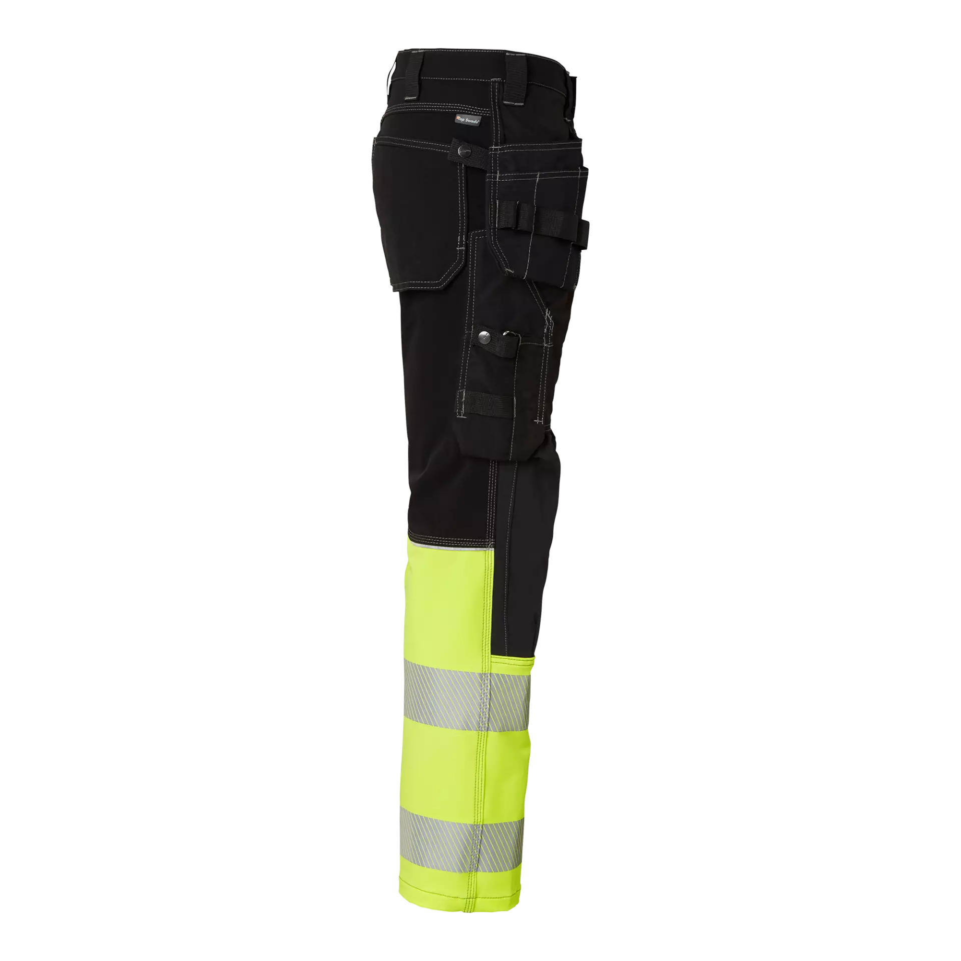 Top Swede 1000882914, Craftsmen Trousers High-Visibility, Black/High Vis Yellow, image 3