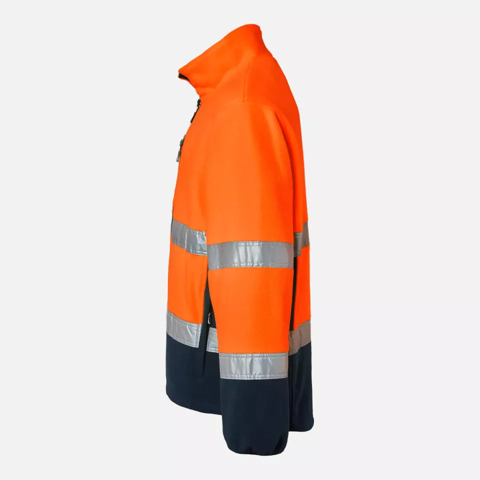 Top Swede 1000859991, High-Visibility Fleece Jacket, Orange/Navy, image 4, gallery thumbnail