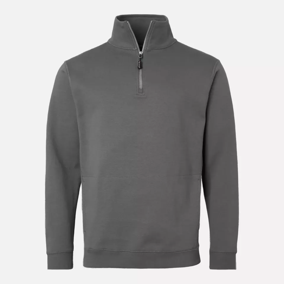 Top Swede 1000641021, Sweatshirt mit kurzem Reißverschluss, Dunkelgrau, image 1, gallery thumbnail
