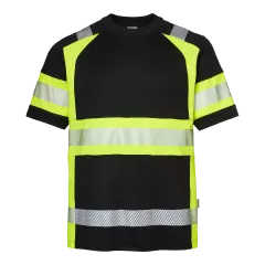 1001886914, Top Swede 600 T-Shirt, Black/High Vis Yellow