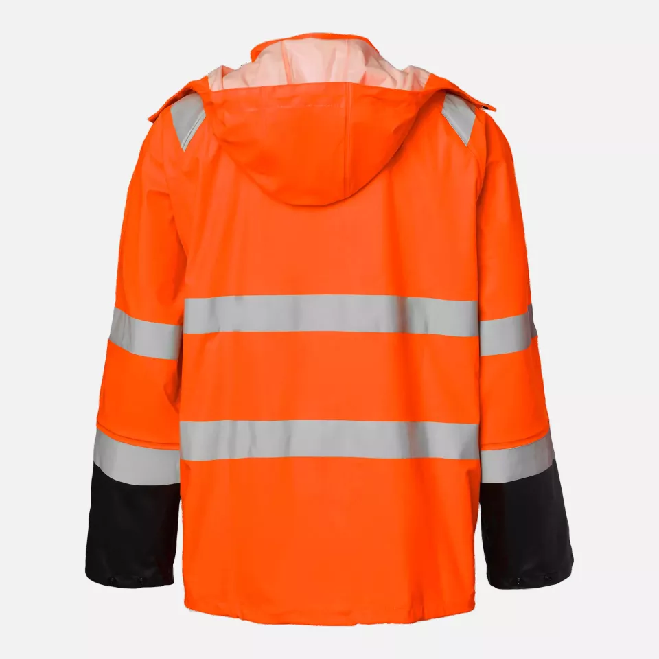 Top Swede 1000732990, High-Visibility Rain Jacket, Orange/Black, image 2, gallery thumbnail