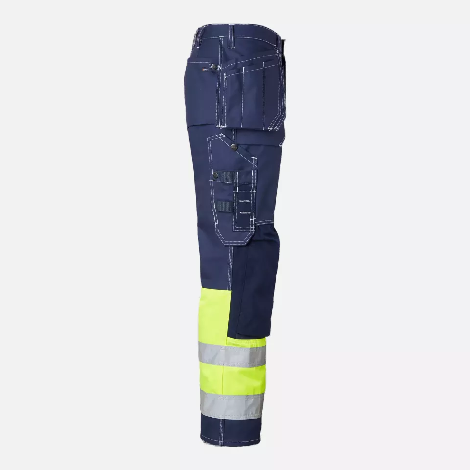 Top Swede 1000857960, Craftsmen Trousers High-Visibility, Navy/High Vis Yellow, image 3, gallery thumbnail