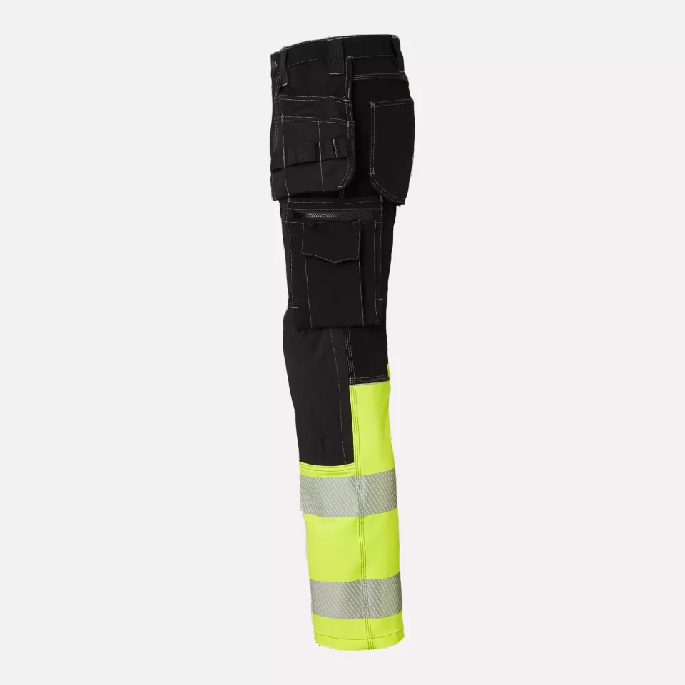 Top Swede 1000882914, Craftsmen Trousers High-Visibility, Black/High Vis Yellow, image 4, gallery thumbnail