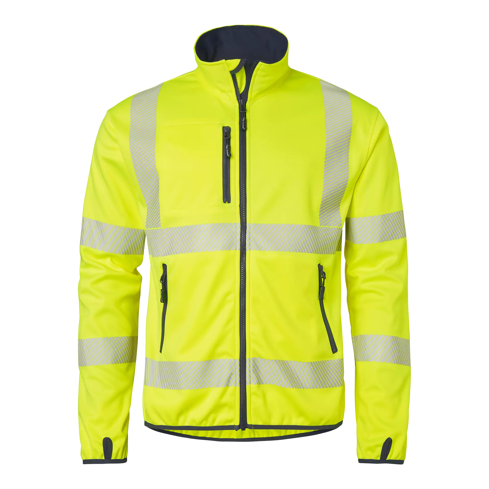 Top Swede 1000985983, Warnschutz-Softshelljacke, Warnschutz-Gelb/Marine