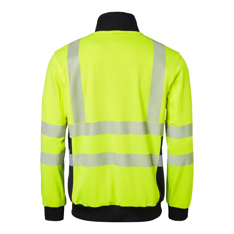 Top Swede 1000712983, Warnschutz-Sweatjacke, Leuchtgelb/Marine, image 2, gallery thumbnail