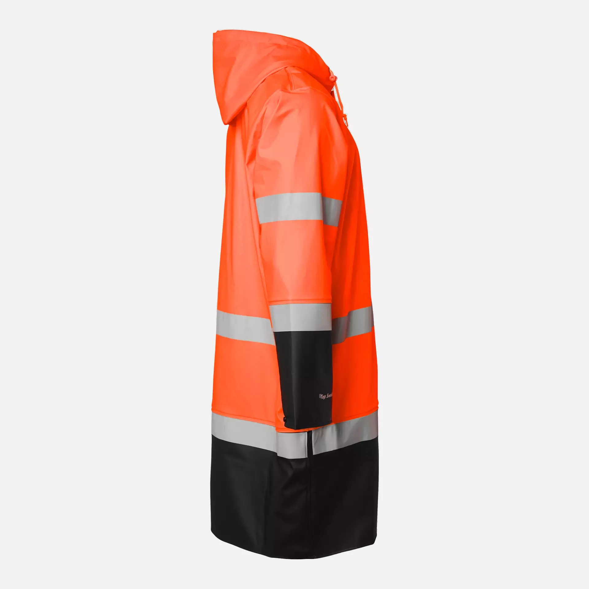 Top Swede 1000733990, High-Visibility Rain Coat, Orange/Black, image 3