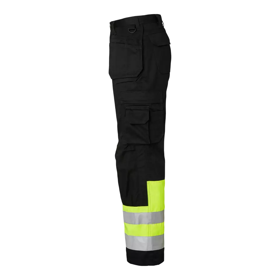 Top Swede 1000825914, Craftsmen Trousers High-Visibility, Black/High Vis Yellow, image 4, gallery thumbnail
