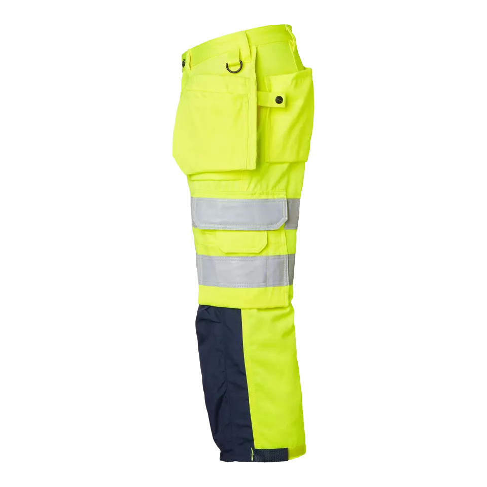 Top Swede 1000826983, Craftsmen 3/4 Trousers High-Visibility, High Vis Yellow/Navy, image 4, gallery thumbnail
