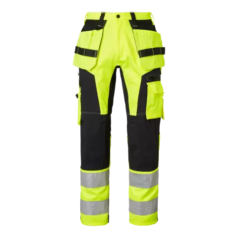 Top Swede Craftsmen Work Pants High-Visibility, High Vis Yellow/Black
