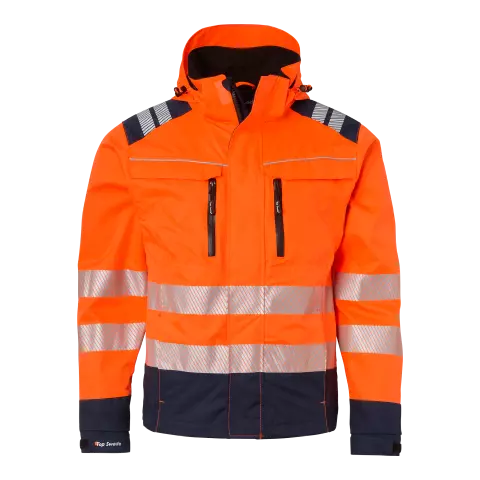 Top Swede High-Visibility Work Jacket, Orange/Navy