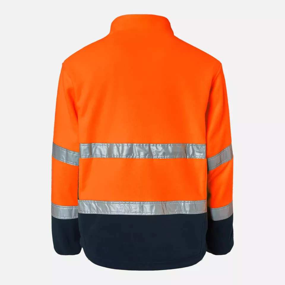 Top Swede 1000859991, High-Visibility Fleece Jacket, Orange/Navy, image 2, gallery thumbnail