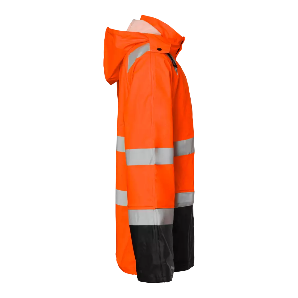 Top Swede 1000732990, High-Visibility Rain Jacket, Orange/Black, image 3, gallery thumbnail