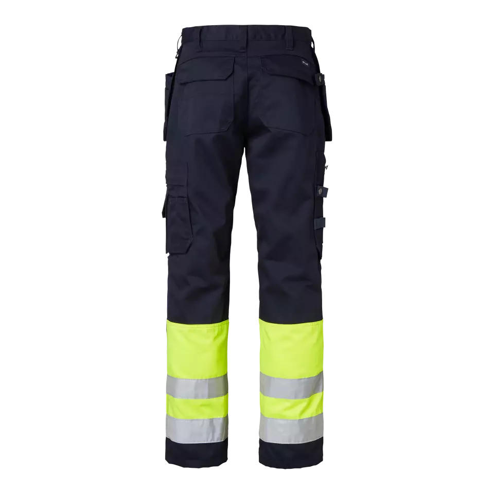 Top Swede 1000825960, Craftsmen Trousers High-Visibility, Navy/High Vis Yellow, image 2, gallery thumbnail