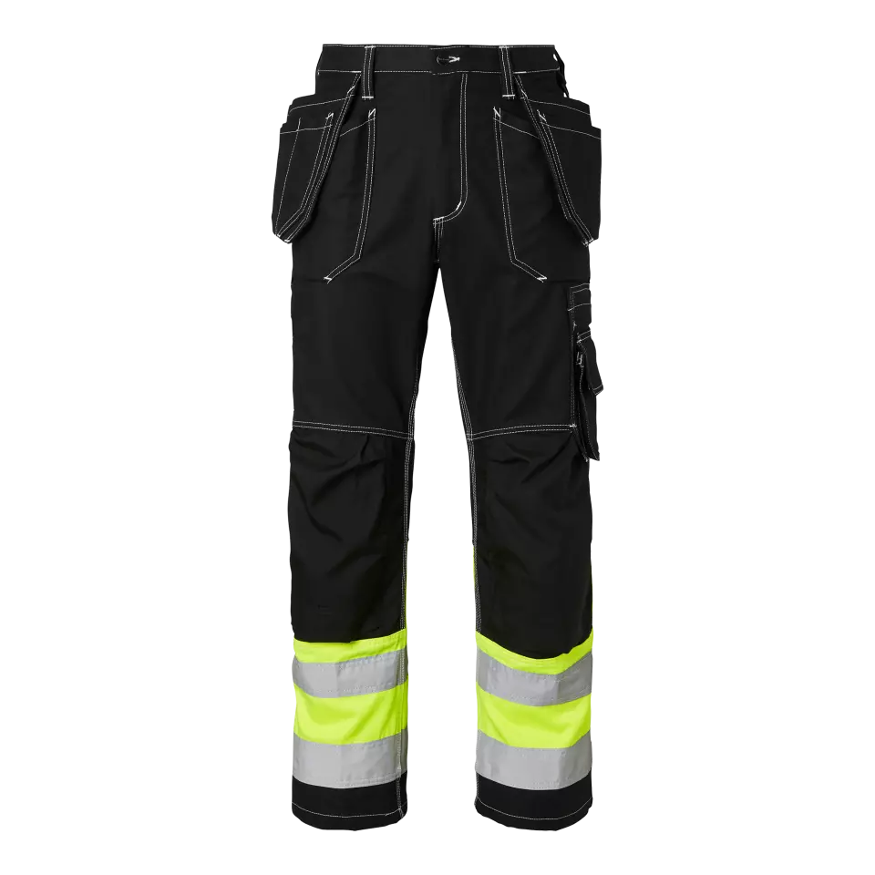 Top Swede 1000857914, Craftsmen Trousers High-Visibility, Black/High Vis Yellow, image 1, gallery thumbnail