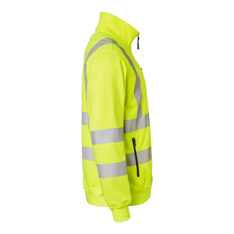 Top Swede 1000727712, High-Visibility Sweat Jacket, High Vis Yellow, image 3, gallery thumbnail