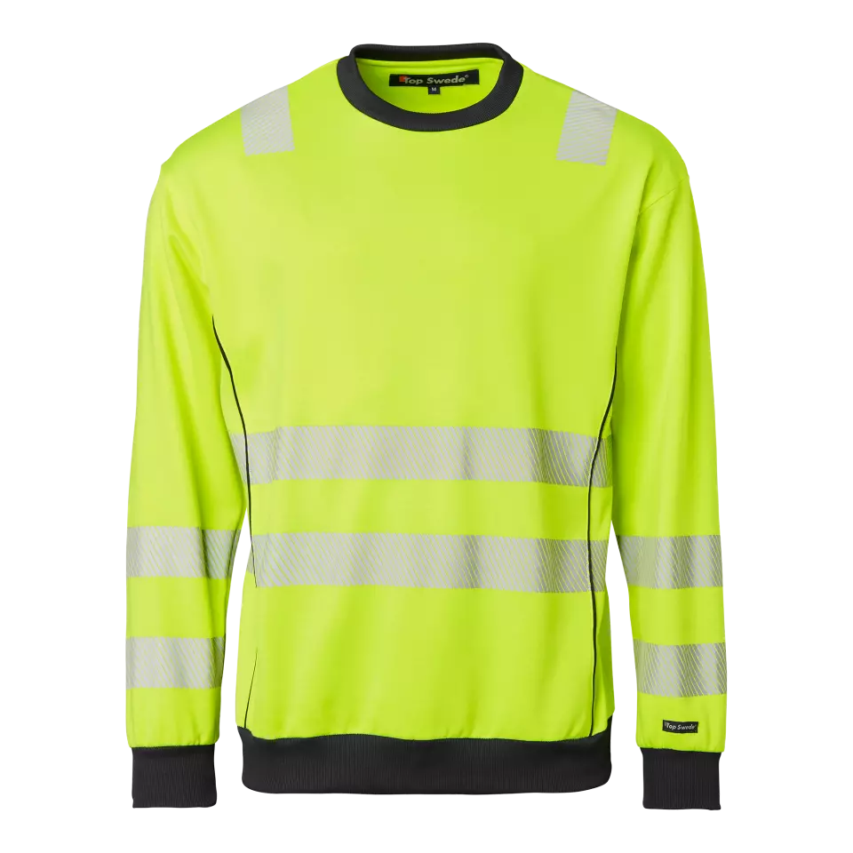 Top Swede 1000740712, High-Visibility Sweatshirt, High Vis Yellow, image 1, gallery thumbnail