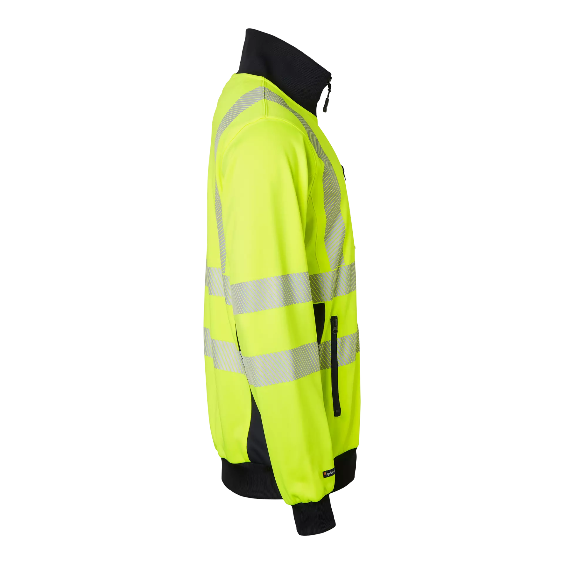Top Swede 1000712983, Warnschutz-Sweatjacke, Leuchtgelb/Marine, image 3