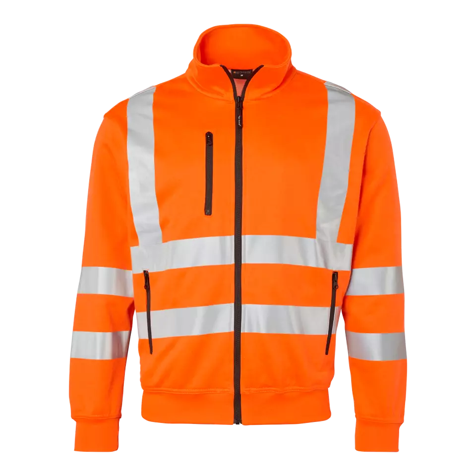 Top Swede 1000727811, High-Visibility Sweat Jacket, High Vis Orange